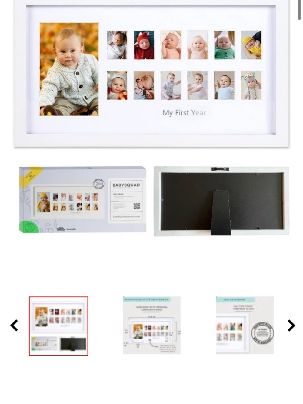 White 'My First Year' Multi-Photo Frame - Picture 3 of 3
